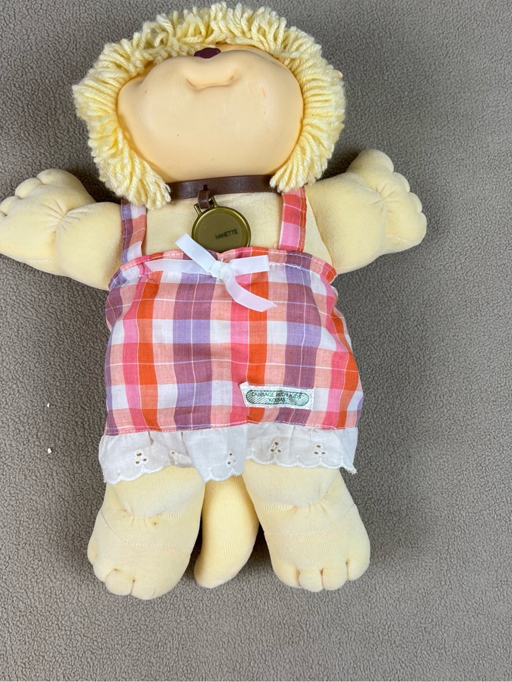 VTG Cabbage Patch Kids Koosas 1983 Xavier Roberts 84 Dress. Plush Cat. 15".